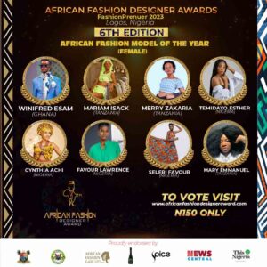 African Fashion model of the year female